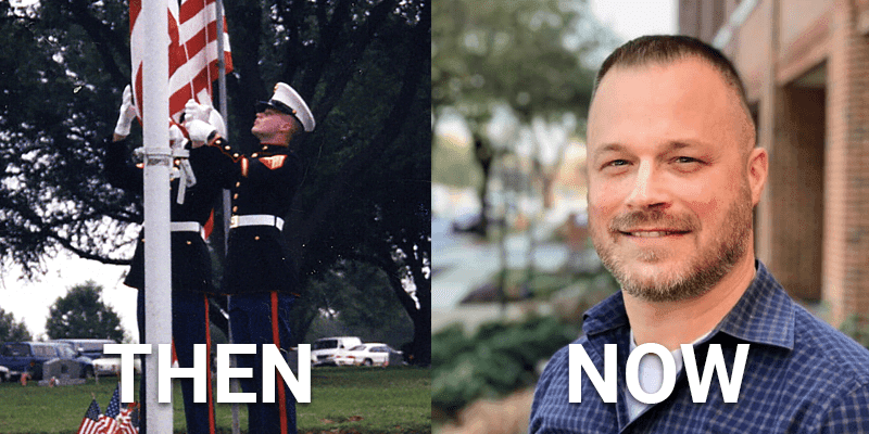 Cam Beck in 1998 and 2023